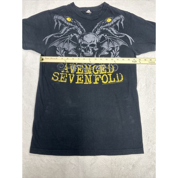 Vtg Y2K Avenged Sevenfold 2006 Black Snake & Skull Graphic T-Shirt Size Medium - Picture 7 of 9